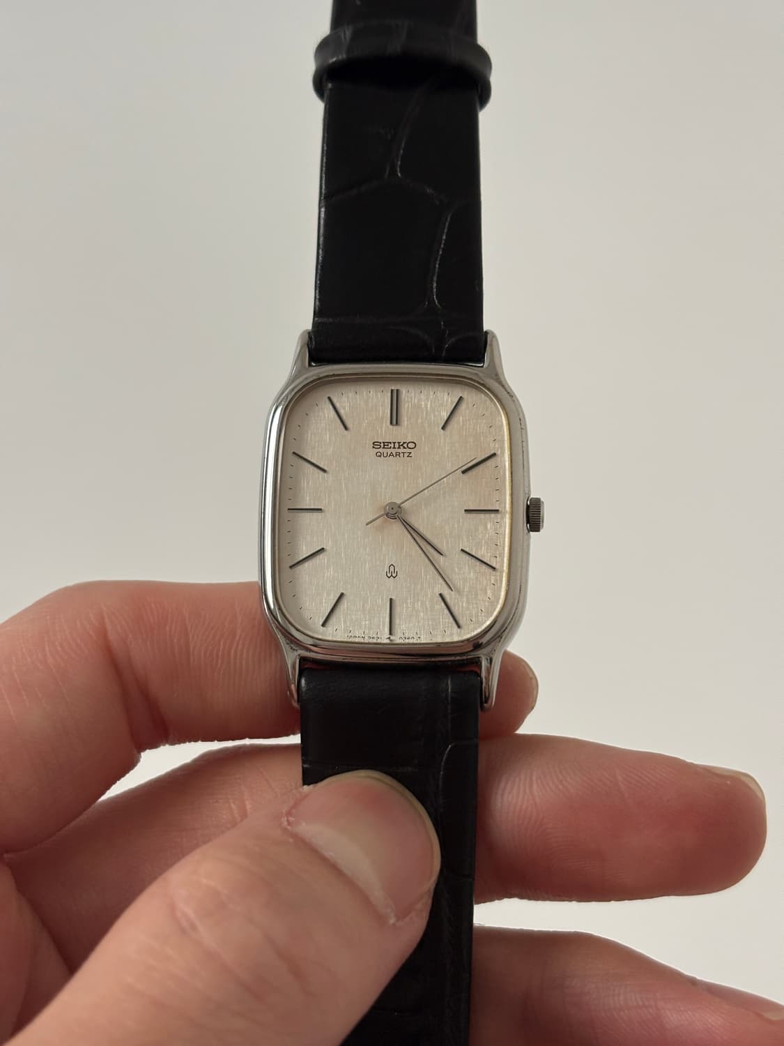 세이코 1980년대 보카시 다이얼 실버 탱크 쿼츠 남성  상품이미지2