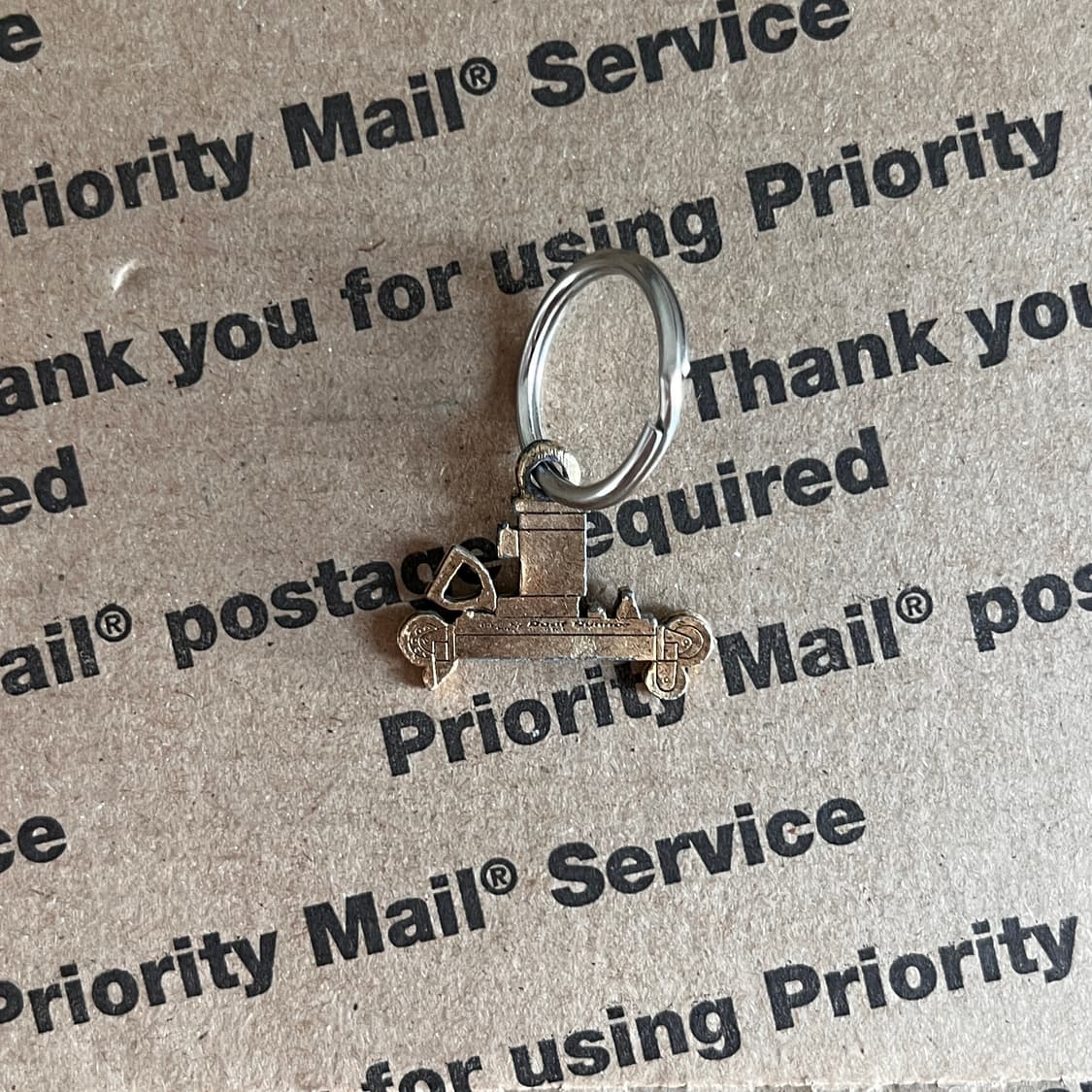 90s vtg Tractor Shape Keyring 상품이미지1
