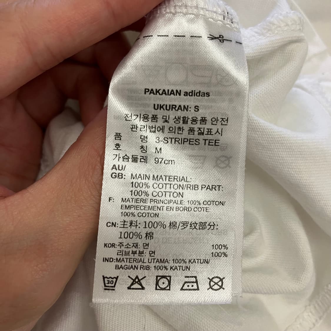 N133 아디다스 삼선 링거 반팔 상품이미지3