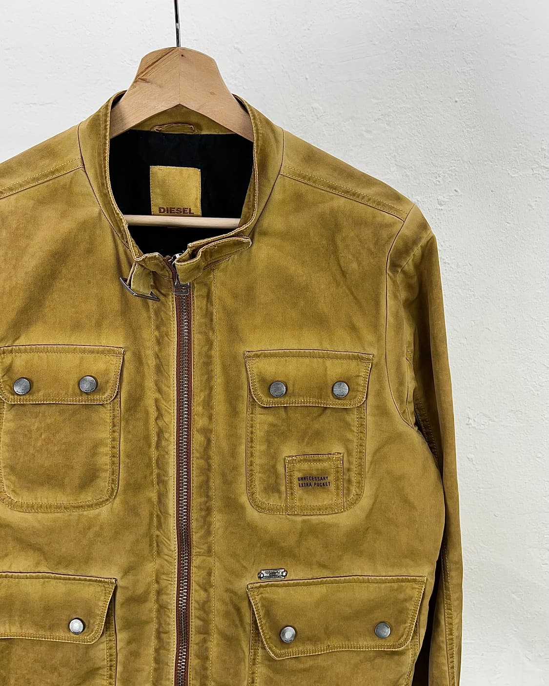 디젤 머스타드 피그먼트 유틸리티 포켓 워크 자켓 상품이미지3