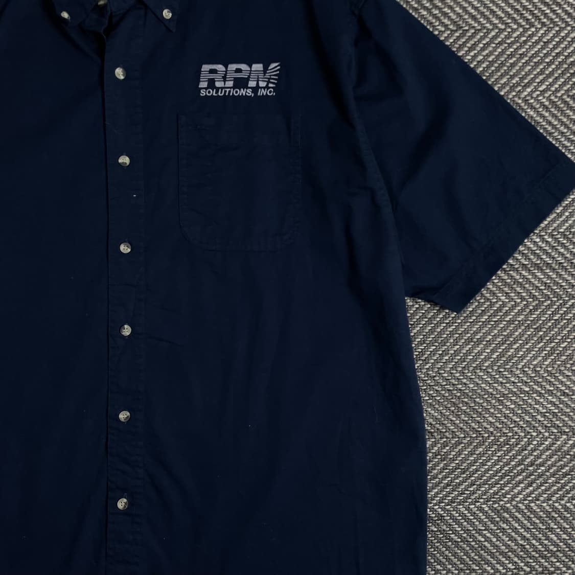 USA 오리지날 빈티지 박시핏 워크 셔츠 네이비 o 3118 상품이미지2