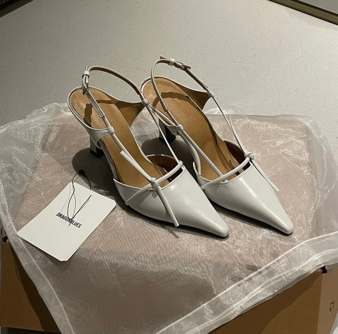 드래곤블루스 스릴 리본 슬링백 웨딩슈즈 240 상품이미지3
