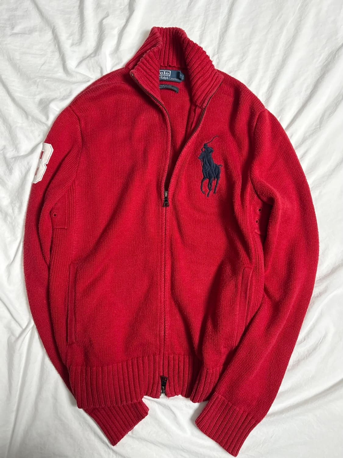 폴로 빅포니 레드 니트집업 상품이미지3
