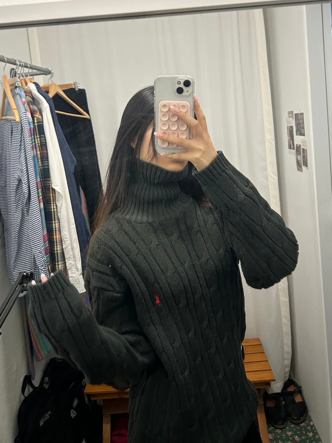 폴로 랄프로렌 케이블 터틀넥 니트 스웨터 상품이미지3