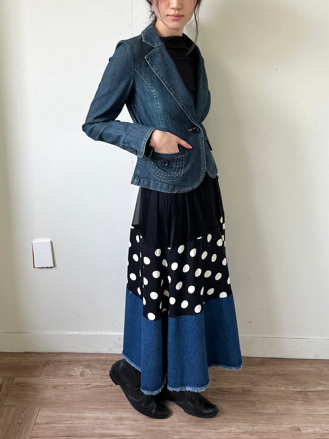 SONIA RYKIEL 스티치 데님 자켓 상품이미지5