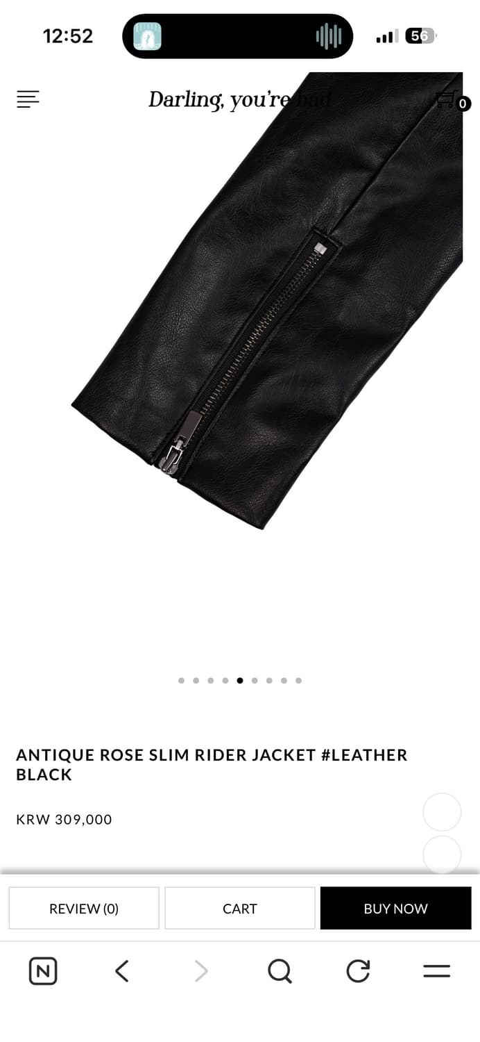 달링유어배드 ANTIQUE ROSE SLIM RIDER JACKET 상품이미지6