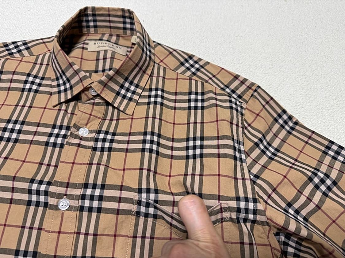 버버리 채크 코튼 플란넬 셔츠 남방 남성용 100사이즈 상품이미지2