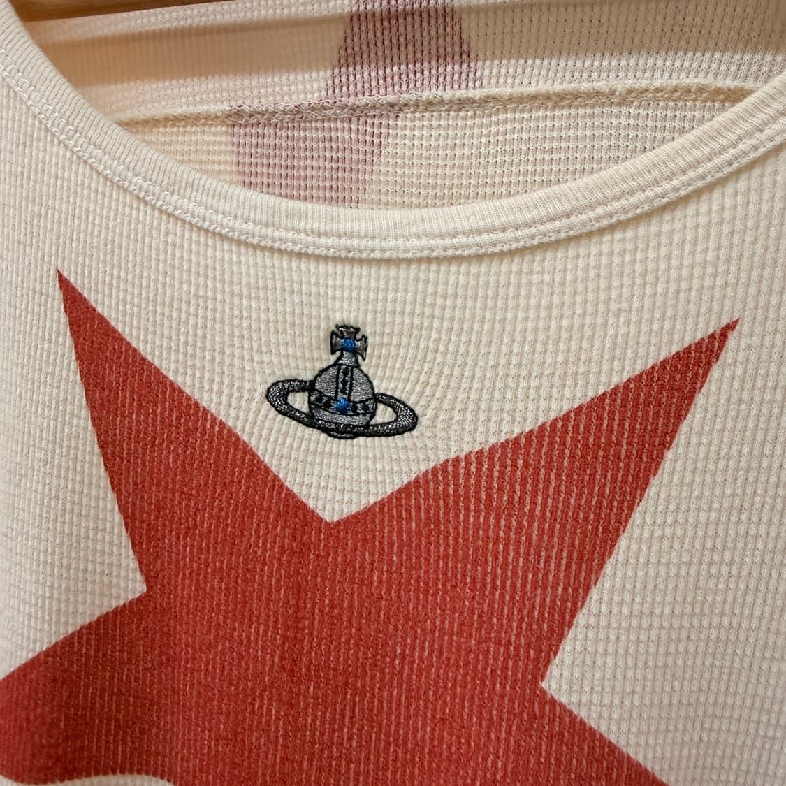 비비안 웨스트우드 써멀 와플 오로라 로고 스타 패턴 롱슬리브 FREE 상품이미지5