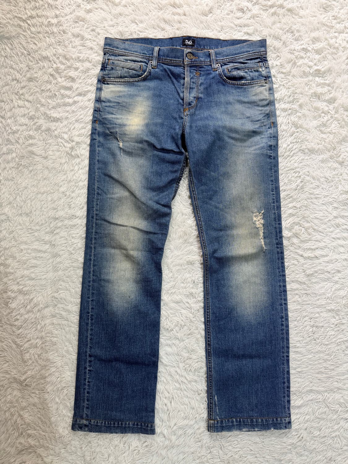 D&G 돌체앤가바나 정품 디스트레스드 스트레이트 데님 팬츠 상품이미지4