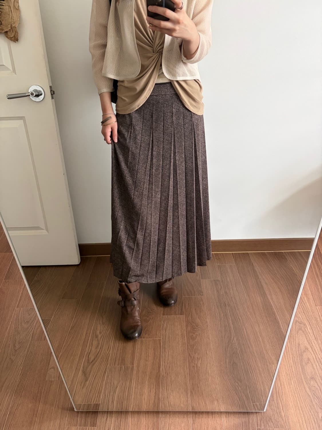 pleats long skirt 상품이미지1