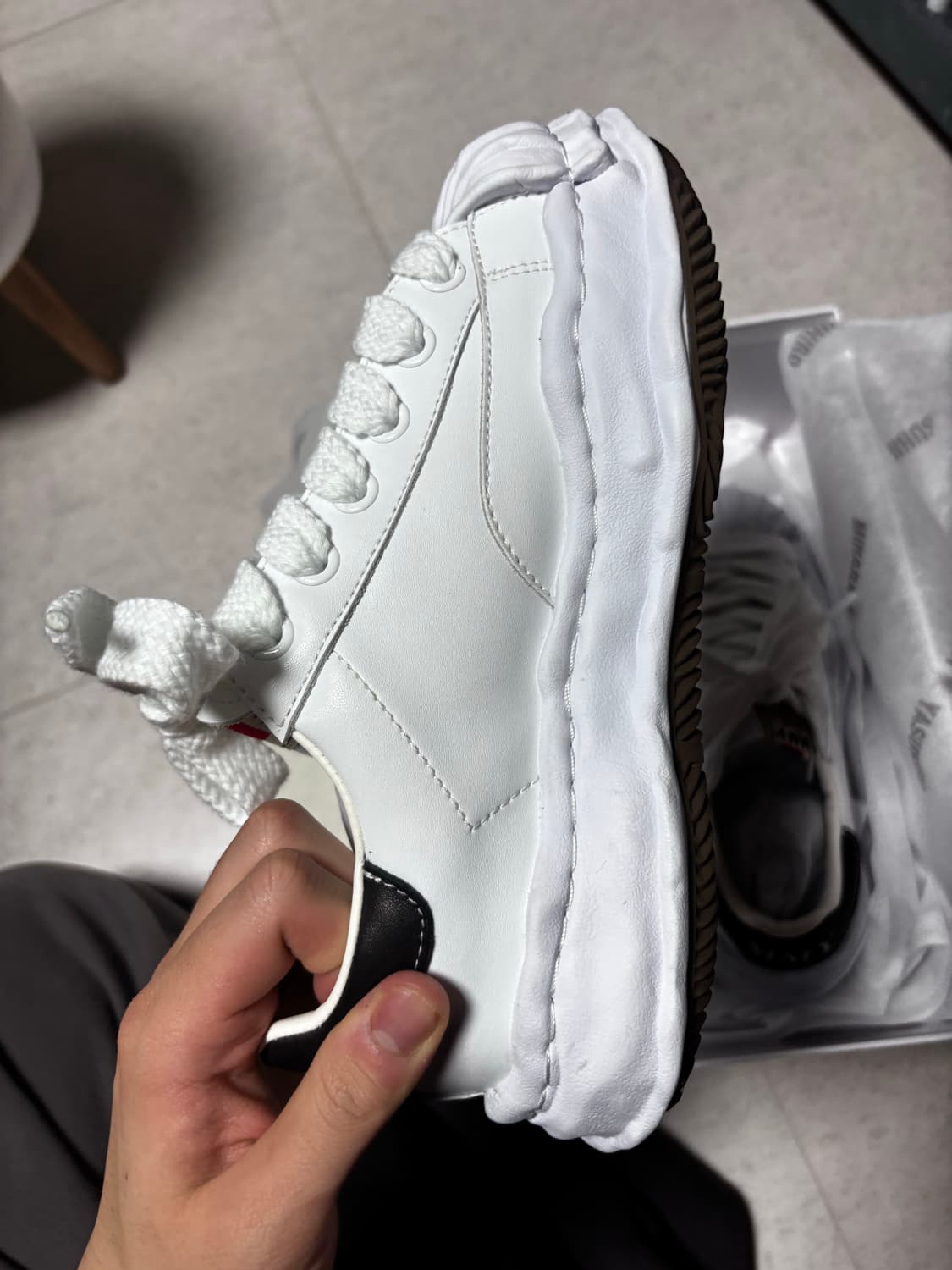 <풀박스> 메종 미하라 야스히로 블레이키  화이트 EU37 상품이미지3