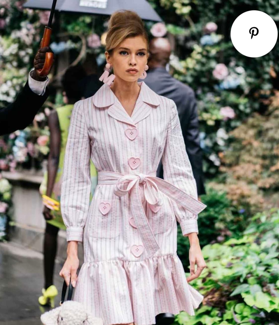 새상품) 모스키노 하트 버튼 스트라이프 원피스 상품이미지4