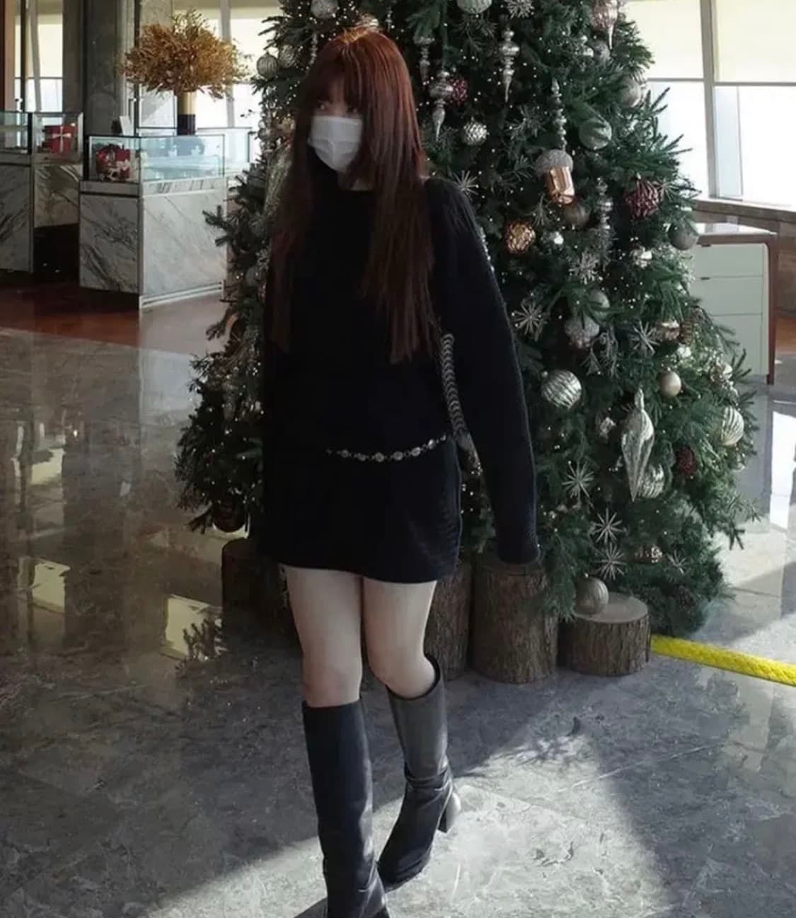 (유일매물)프레클 캐리 니트 원피스 블랙 상품이미지1
