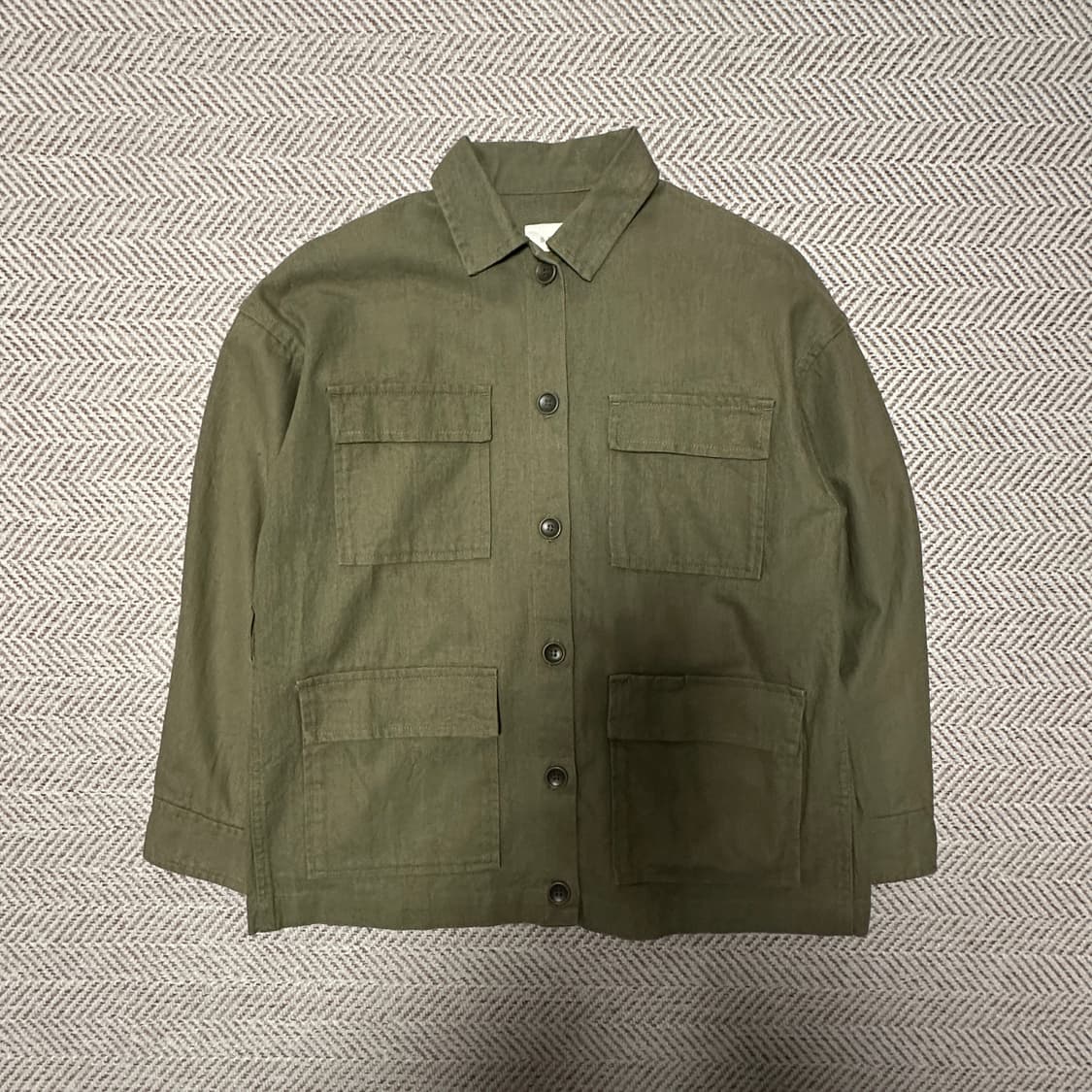 BEAMS linen & cotton fatigue jacket 상품이미지1