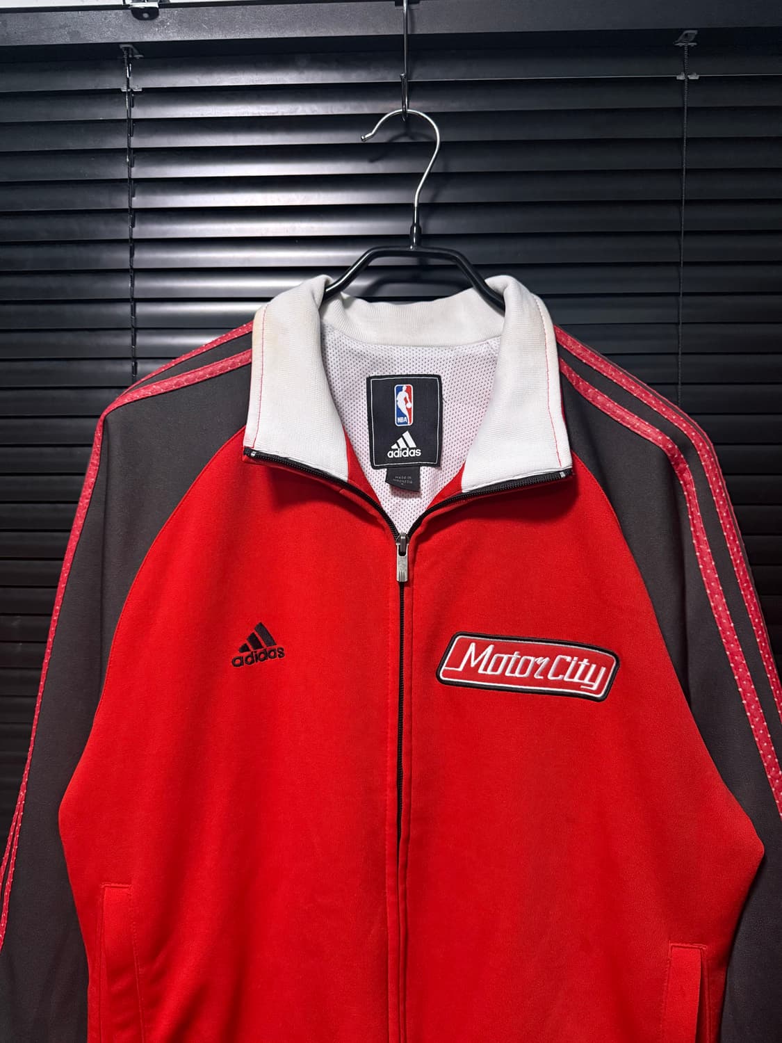 아디다스 NBA 디트로이트 레드 져지 저지 트랙탑 집업 농구 트레이닝 S 상품이미지4