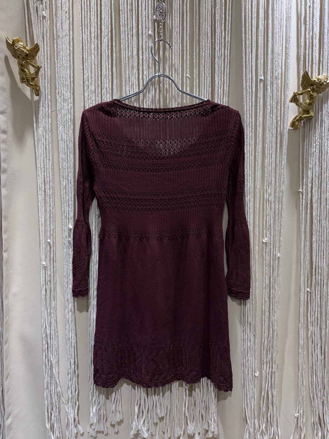 Burgundy Crochet Cardigan 0068 상품이미지6