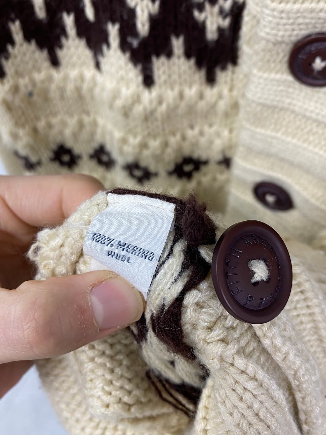 [ABERCROMBIE] 아베크롬비 라떼갸루 노르딕 니트 가디건 상품이미지9