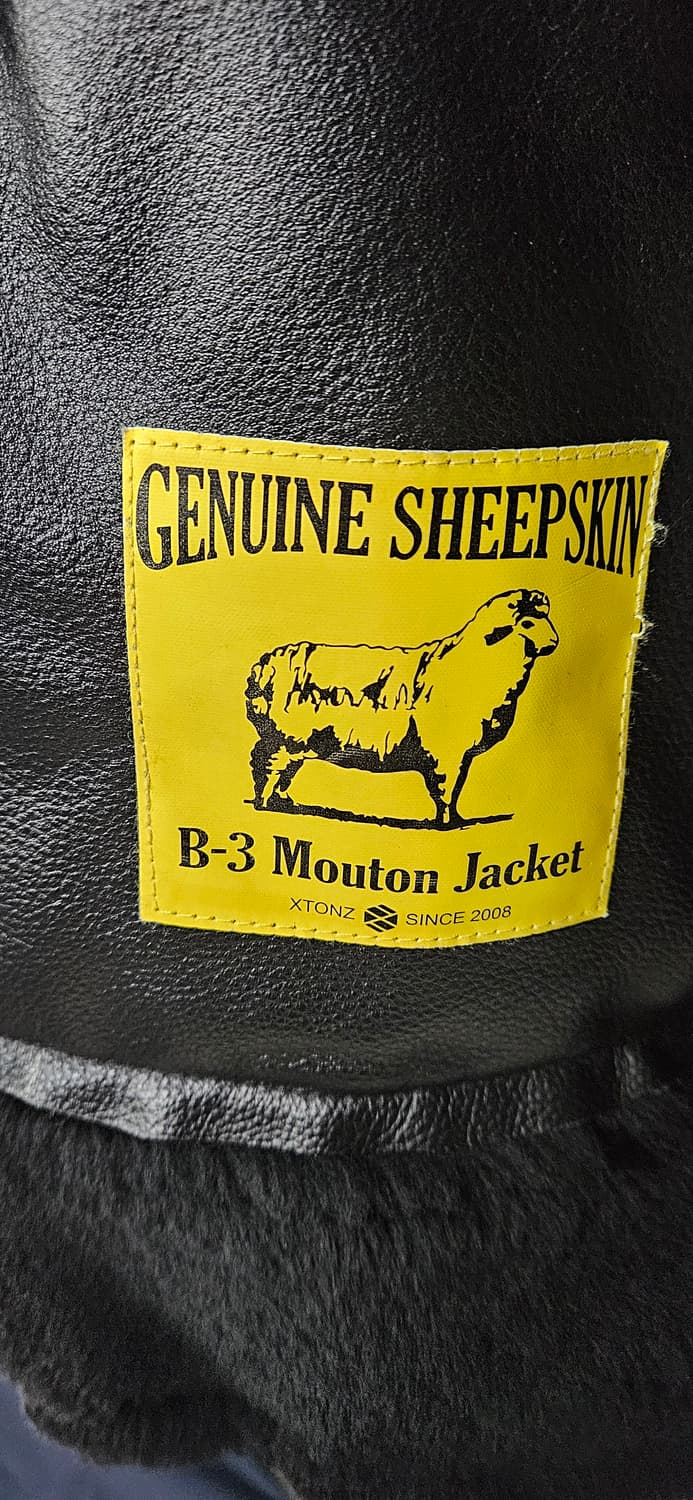 엑스톤즈(XTONZ) B-3 양가죽 무스탕 자켓 L 상품이미지7