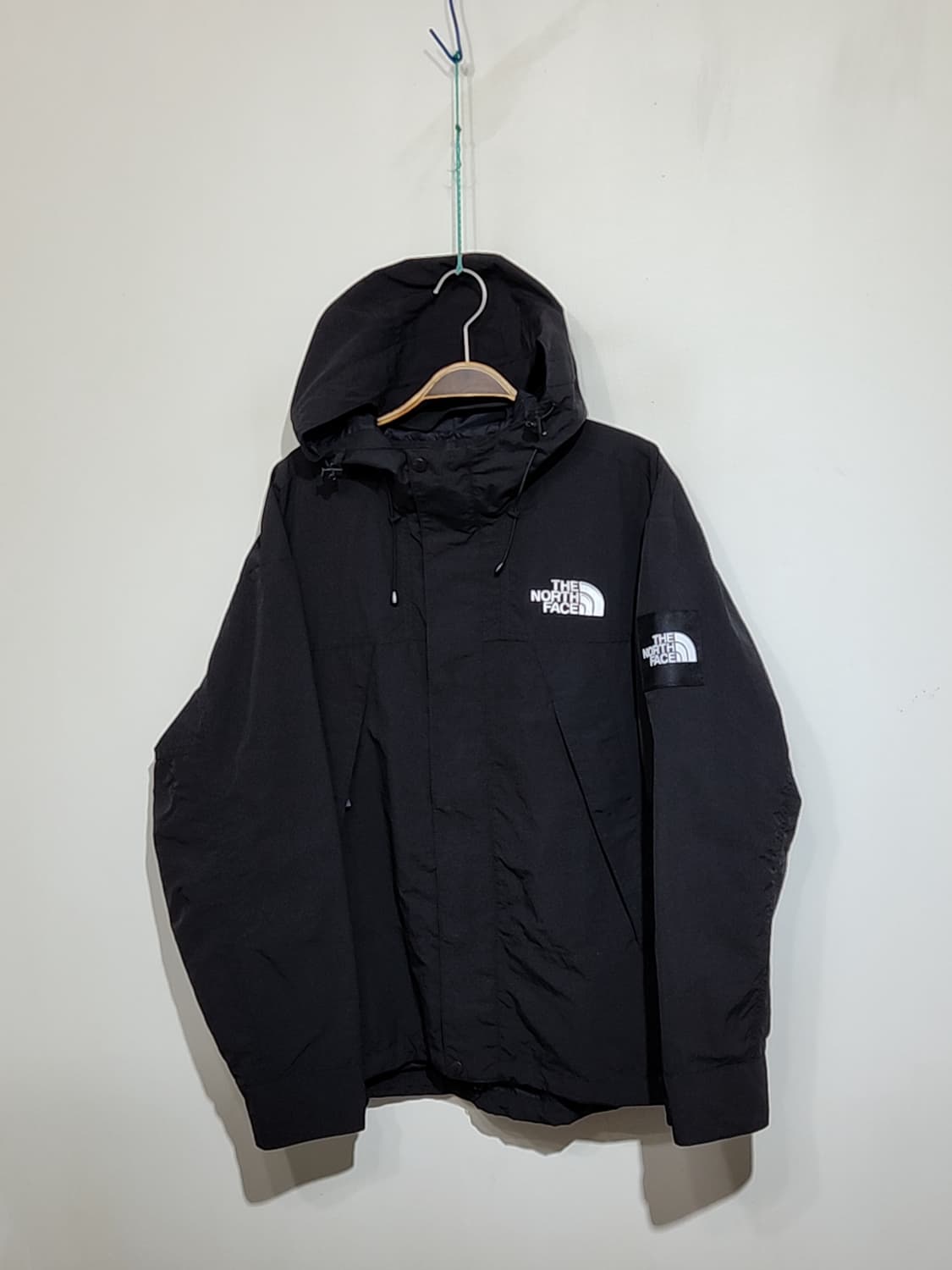 (L) 노스페이스 바람막이 점퍼 블랙 아웃도어 후드자켓  상품이미지1