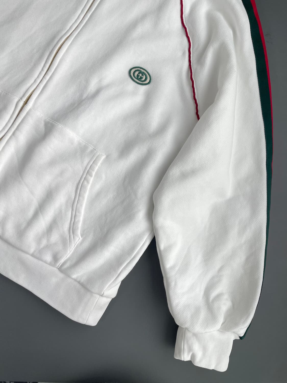 [L] GUCCI 구찌 웹 스트라이프 코튼 스웨트셔츠 집업 자켓 상품이미지5