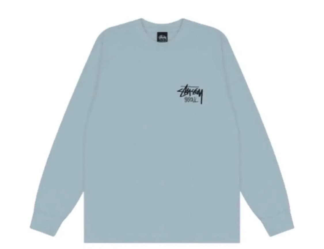 [M] 스투시 서울 긴팔 롱슬리브 슬레이트 하늘색 색상 미개봉 새제품 상품이미지2