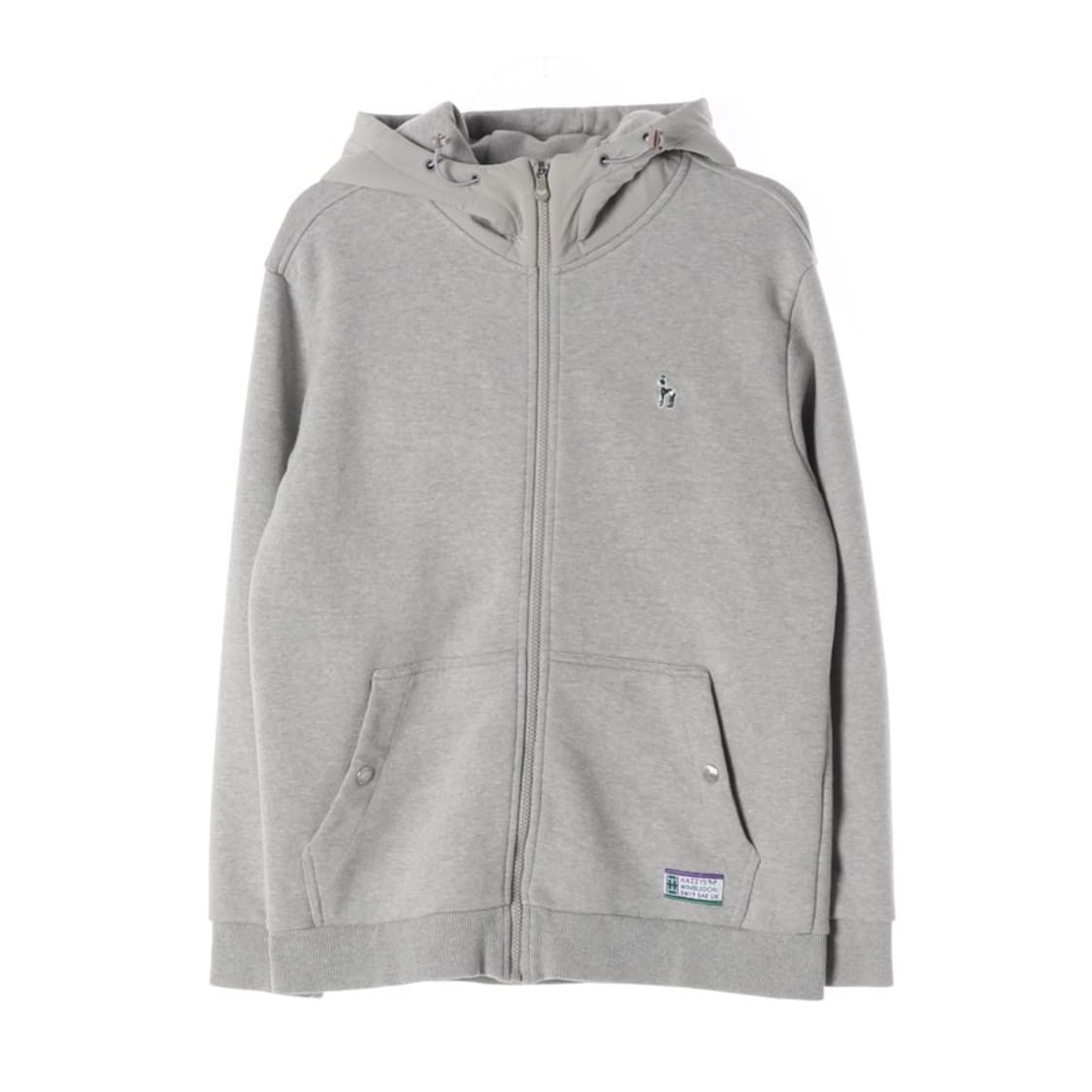 헤지스 x 윔블던 콜라보 자수 로고 후드 집업 그레이 L 상품이미지1