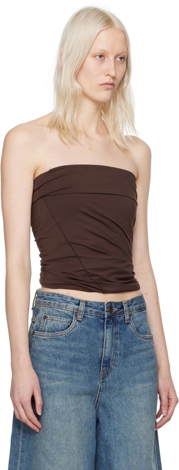 Twist Tube Top (Brown) 상품이미지1