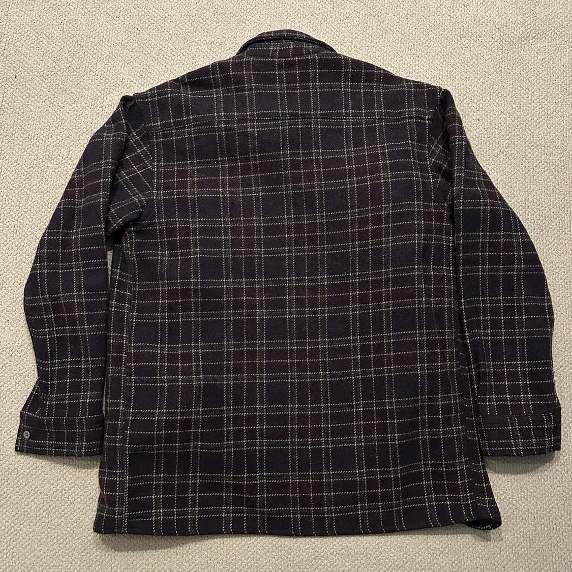 90s Italy 캘빈클라인 Calvin Klein 헤비 울 체크셔츠 상품이미지10