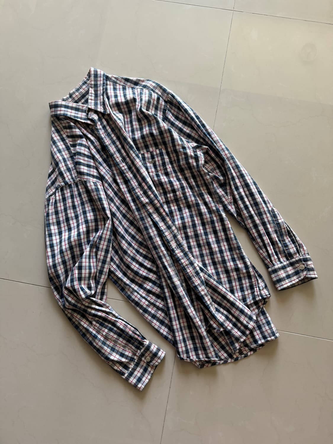 90s emporio armani plaid shirt 상품이미지1