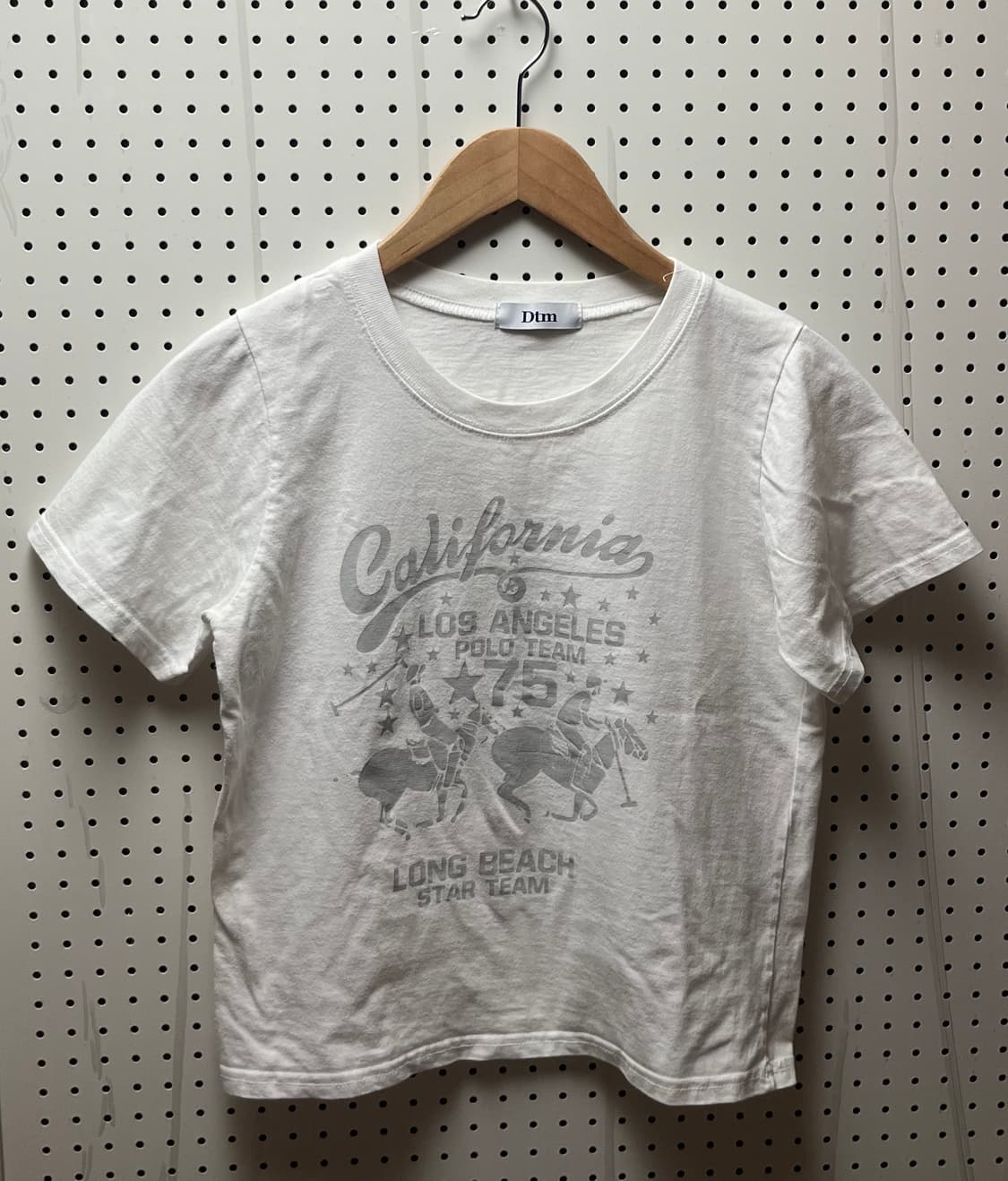 흰색 세미크롭 반팔(들) 상품이미지2