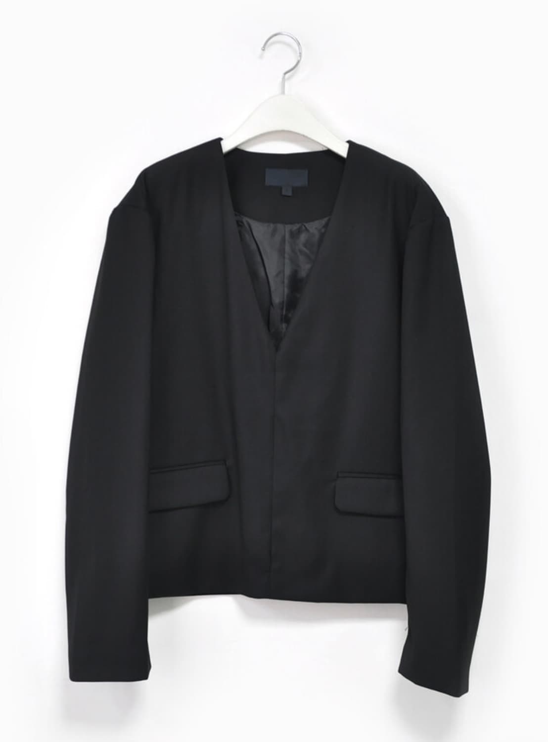 프라이빗룩북 클로즈 브이넥 자켓 black (free) 상품이미지3