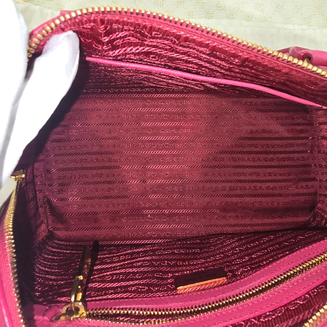 [중고/정품] 프라다 사피아노 럭스 보스턴백 핑크 상품이미지8