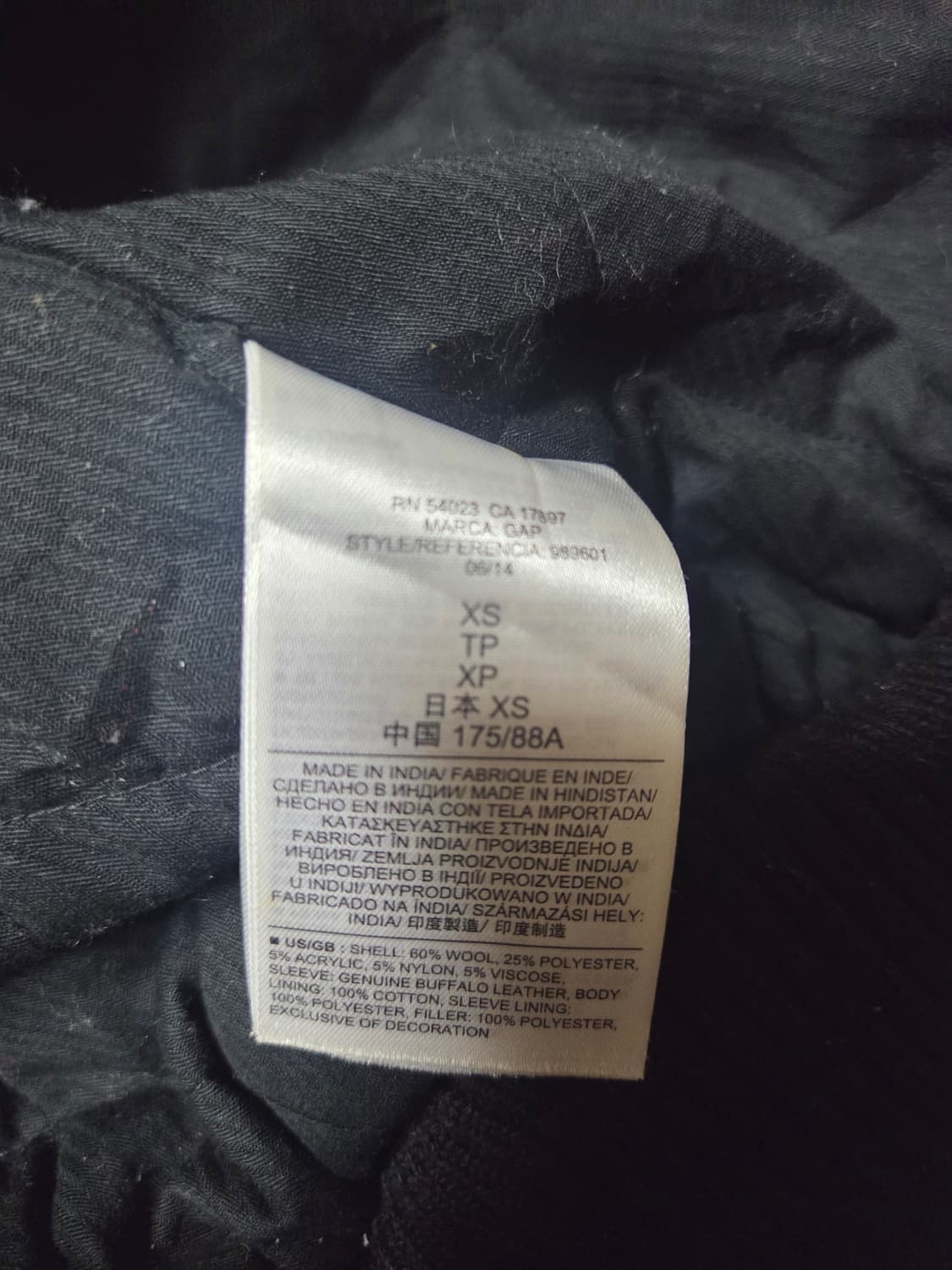 택포)GAP BUFFALO LEATHER SLEEVE BASEBALL 상품이미지3