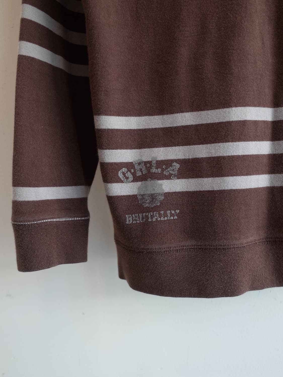 Gorilla 일본 브랜드 스트라이프 코튼 후디 상품이미지5