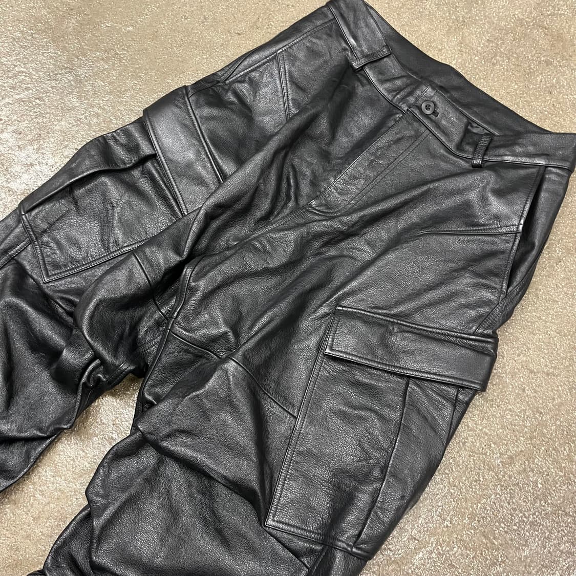 빈티지 루즈핏 소가죽 카고 팬츠 (33) 상품이미지2