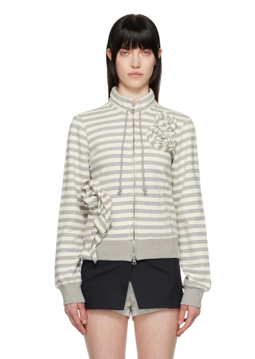 새상품컨디션 (급전할인)OPEN YY 아플리케 집업 그레이 상품이미지1