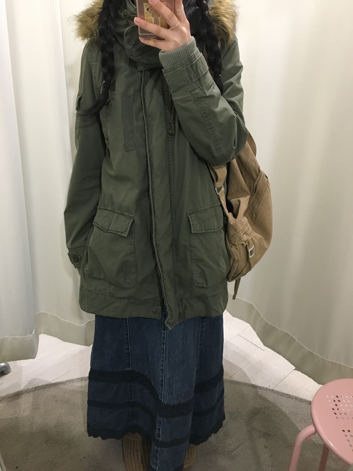 모리걸 양털 베스트 누빔 야상 상품이미지4