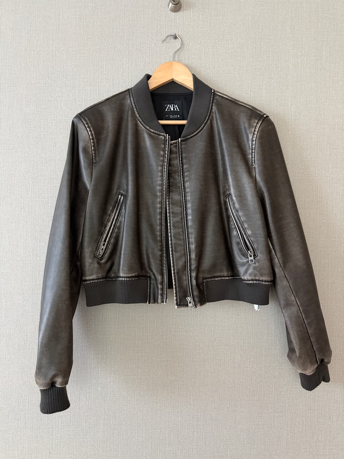 자라 봄버 자켓 가죽 자켓 상품이미지5