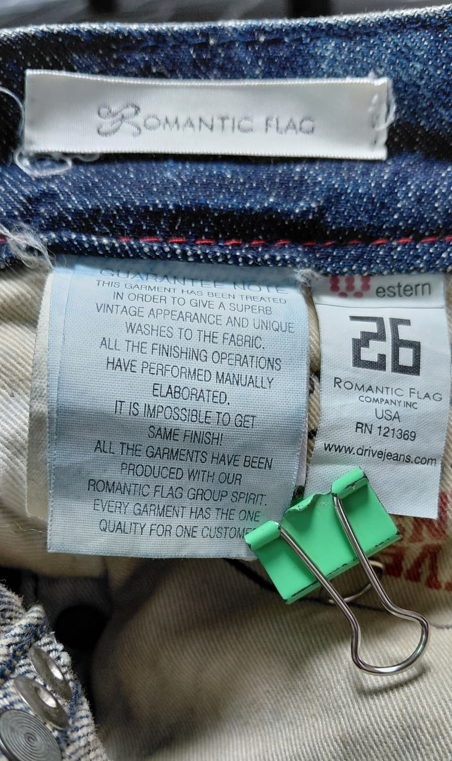 DRIVE JEANS 로우라이즈 데미지 청바지 26 (새상품) 상품이미지6