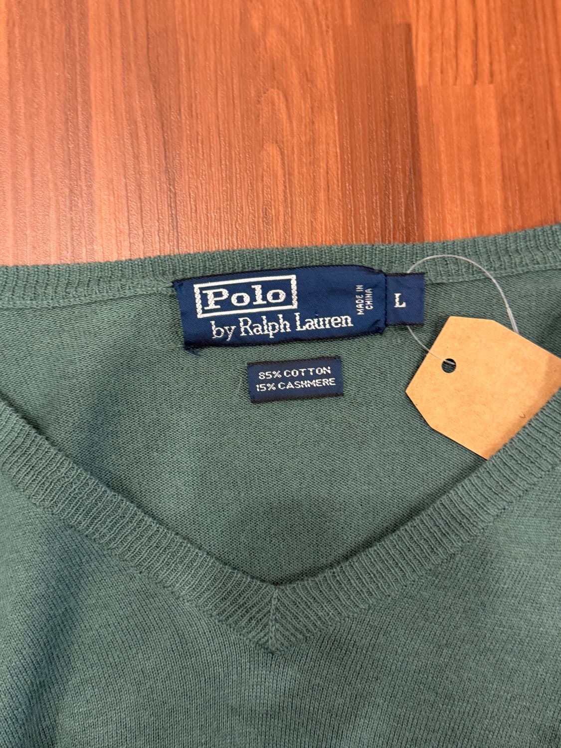 90-00s Polo RL 폴로 랄프로렌 캐시미어 코튼 브이넥 니트 상품이미지8