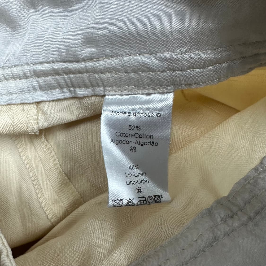 겐조 핀턱 코튼린넨 헤링본 하프 팬츠 상품이미지6