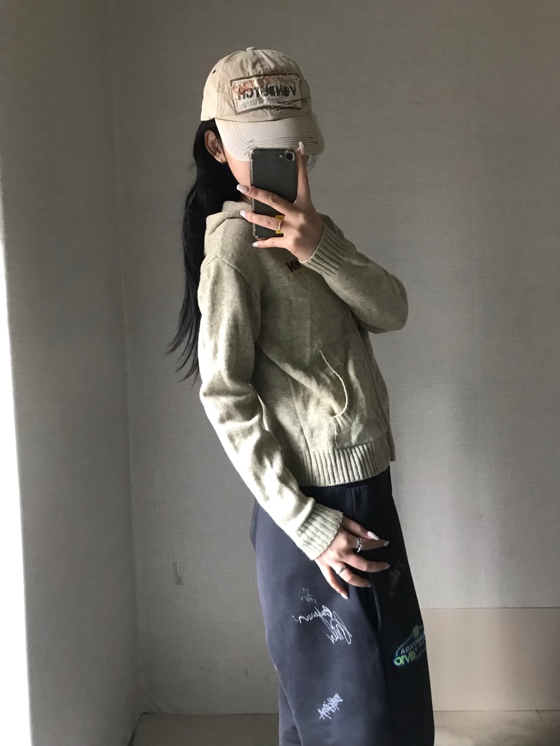 헨리한센 오트밀 니트집업 상품이미지3