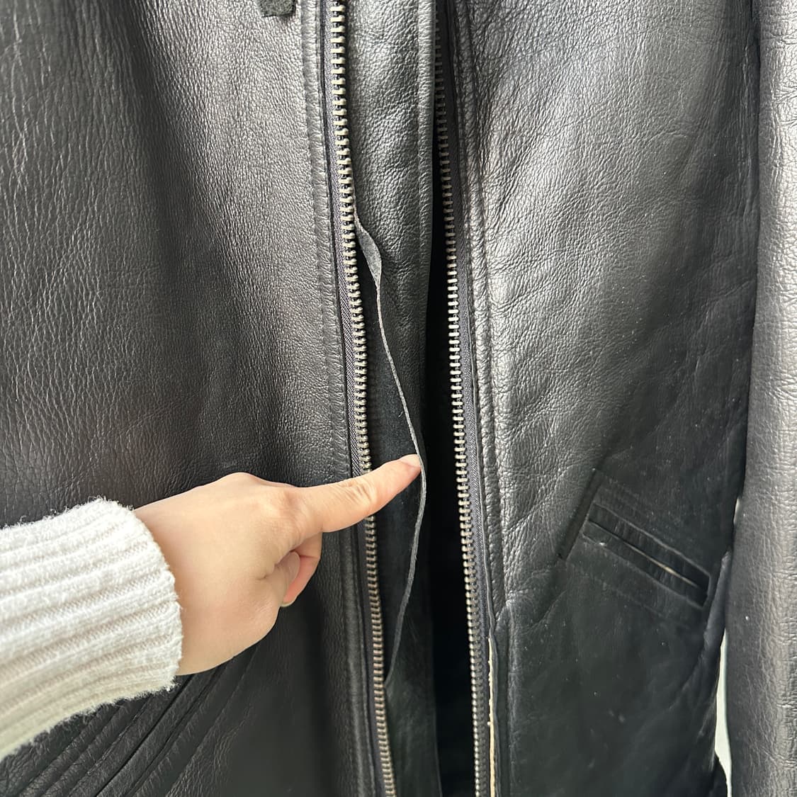 할리데이비슨 빈티지 B-3 무스탕 자켓 블랙 L 상품이미지8