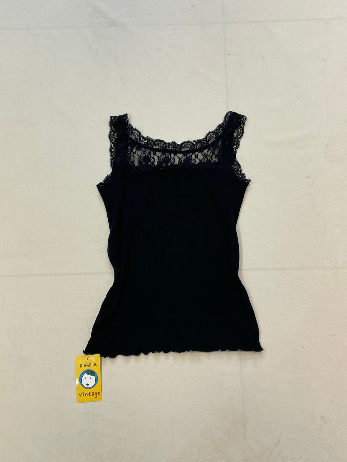 일본빈티지 블랙 레이스나시  상품이미지1