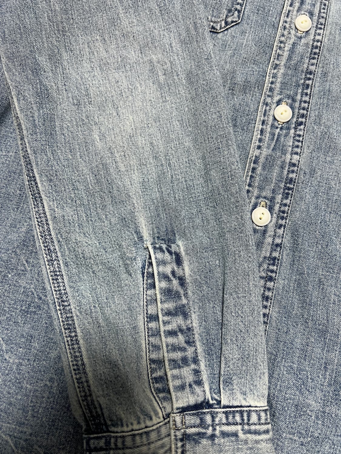 택포15) RRL 더블알엘 인디고 데님 워크셔츠 M 상품이미지5