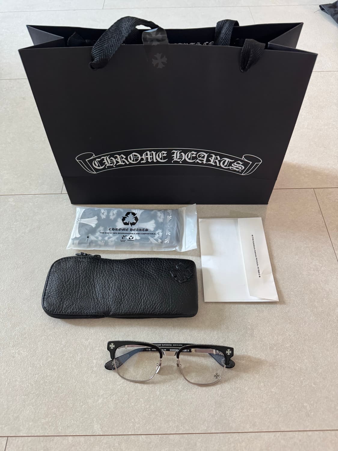 크롬하츠 보넨노이슈어2 블랙 브러쉬드 실버 상품이미지1