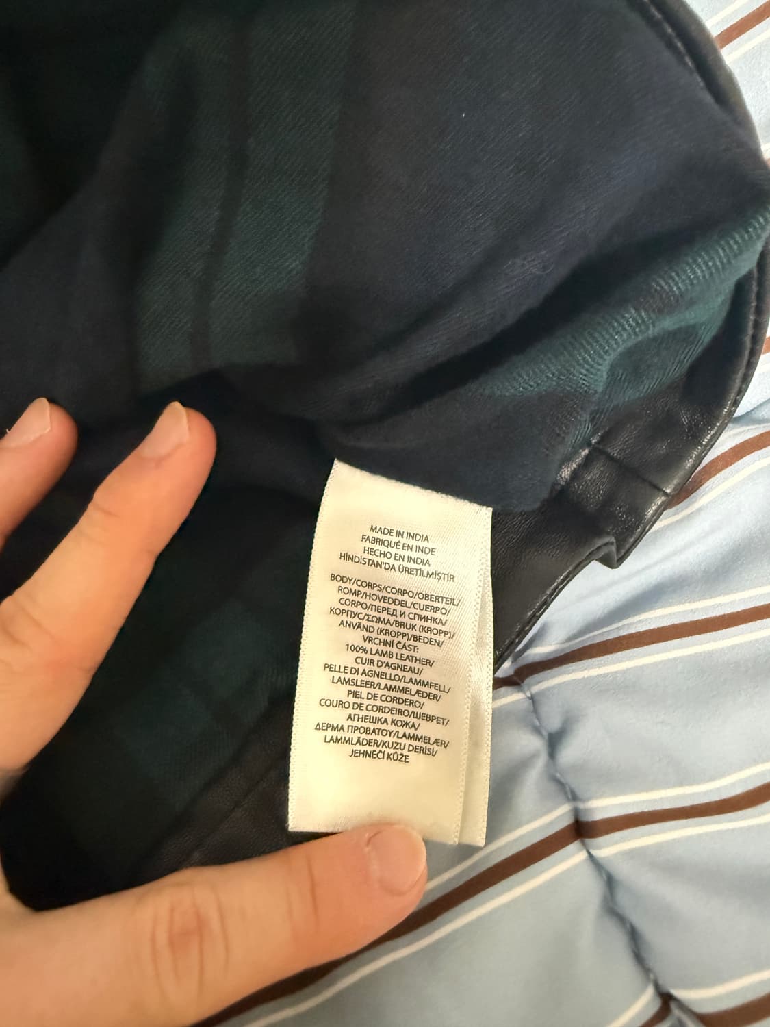 M) 폴로 가죽 자켓 블랙  상품이미지4