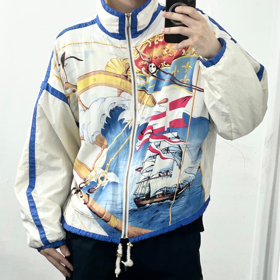 East West 패턴 나일론 자켓 상품이미지2