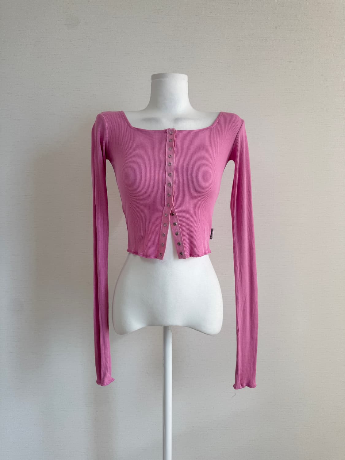 스푸닝) 크롭 버튼 가디건 상품이미지1