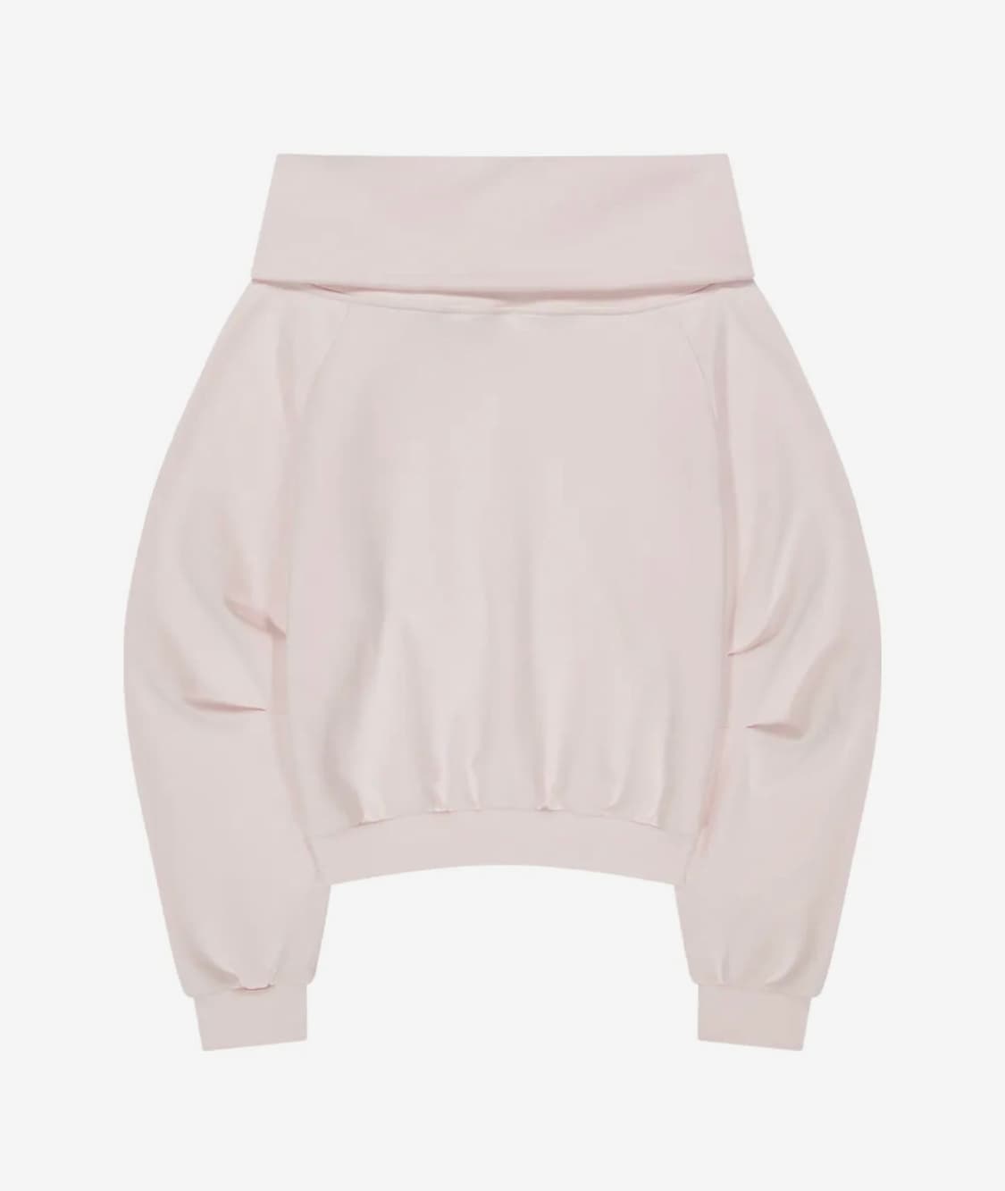 일리고 퓨어 보우 오프숄더 맨투맨 핑크 상품이미지3